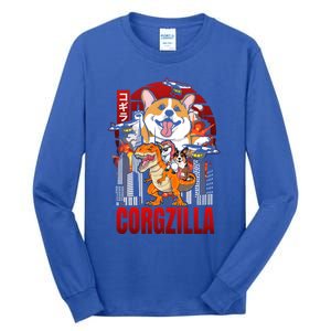 Funny Japanese Corgzilla Unicorn Funny Dog Corgi Lovers Great Gift Tall Long Sleeve T-Shirt