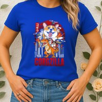 Funny Japanese Corgzilla Unicorn Funny Dog Corgi Lovers Great Gift Womens T-Shirt