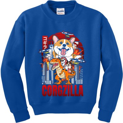 Funny Japanese Corgzilla Unicorn Funny Dog Corgi Lovers Great Gift Kids Sweatshirt
