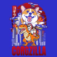 Funny Japanese Corgzilla Unicorn Funny Dog Corgi Lovers Great Gift Kids T-Shirt