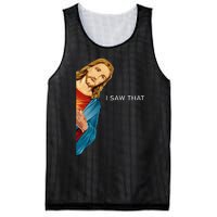 Funny Jesus Christian I Saw That Mesh Reversible Basketball Jersey Tank