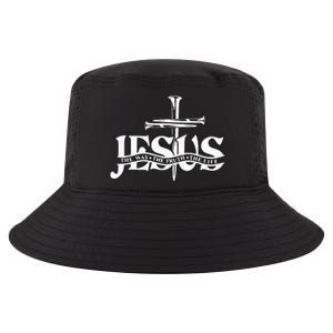 Floral Jesus Cross Don't Be Afraid Just Believe Cool Comfort Performance Bucket Hat