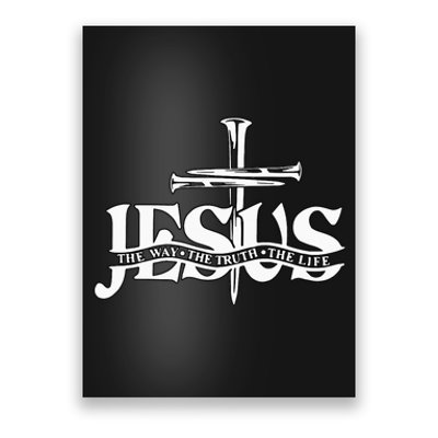 Floral Jesus Cross Don't Be Afraid Just Believe Poster