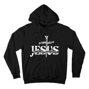 Floral Jesus Cross Don't Be Afraid Just Believe Tall Hoodie