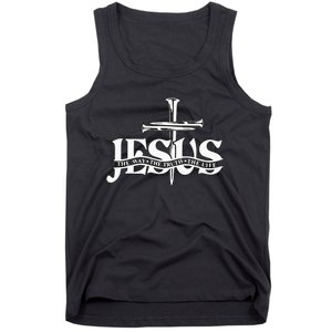 Floral Jesus Cross Don't Be Afraid Just Believe Tank Top