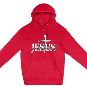 Floral Jesus Cross Don't Be Afraid Just Believe Premium Pullover Hoodie