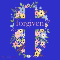 Forgiven Jesus Christ Christian Faith Floral Cross T-Shirt