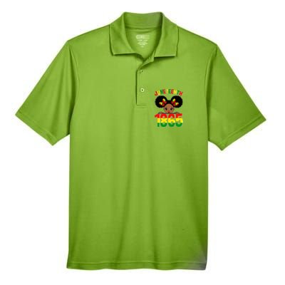 Funny Juneteenth Celebrating 1865 Cute Black African American Men's Origin Performance Pique Polo