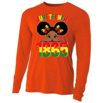 Funny Juneteenth Celebrating 1865 Cute Black African American Cooling Performance Long Sleeve Crew