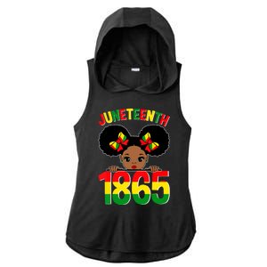 Funny Juneteenth Celebrating 1865 Cute Black African American Ladies PosiCharge Tri-Blend Wicking Draft Hoodie Tank