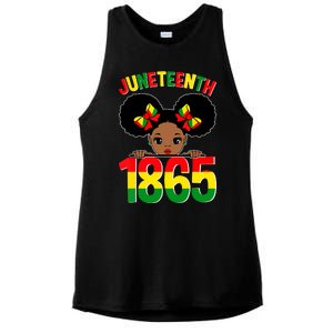 Funny Juneteenth Celebrating 1865 Cute Black African American Ladies PosiCharge Tri-Blend Wicking Tank