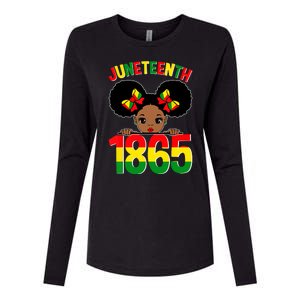 Funny Juneteenth Celebrating 1865 Cute Black African American Womens Cotton Relaxed Long Sleeve T-Shirt