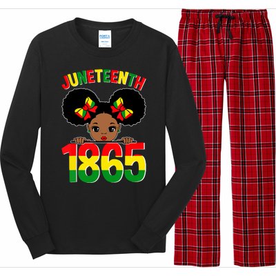 Funny Juneteenth Celebrating 1865 Cute Black African American Long Sleeve Pajama Set