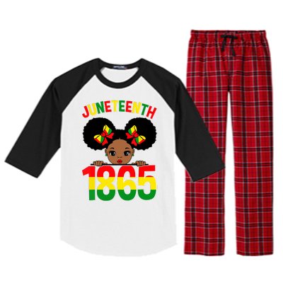 Funny Juneteenth Celebrating 1865 Cute Black African American Raglan Sleeve Pajama Set