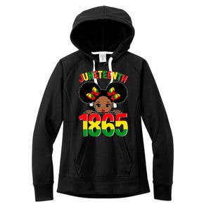 Funny Juneteenth Celebrating 1865 Cute Black African American Women's Fleece Hoodie