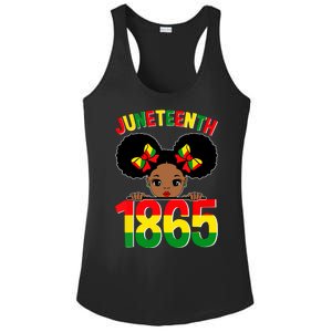 Funny Juneteenth Celebrating 1865 Cute Black African American Ladies PosiCharge Competitor Racerback Tank