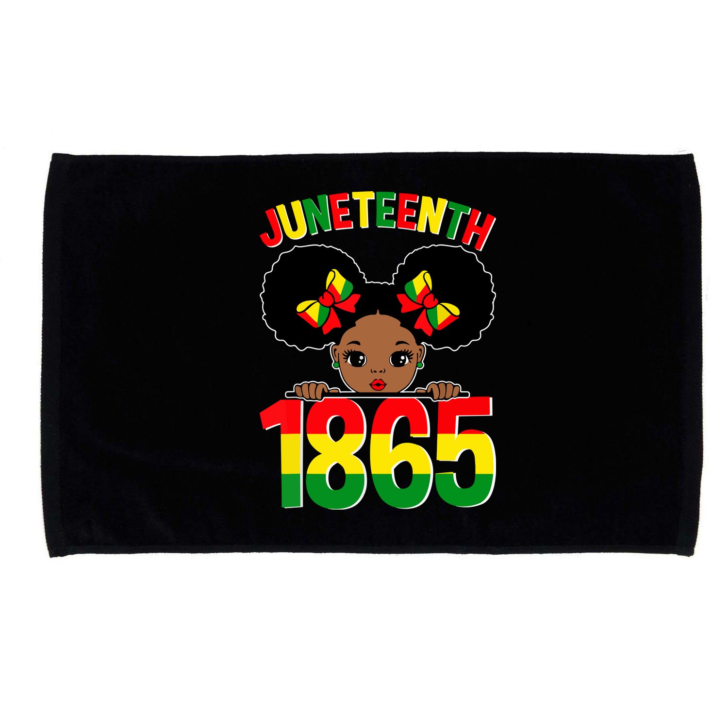 Funny Juneteenth Celebrating 1865 Cute Black African American Microfiber Hand Towel