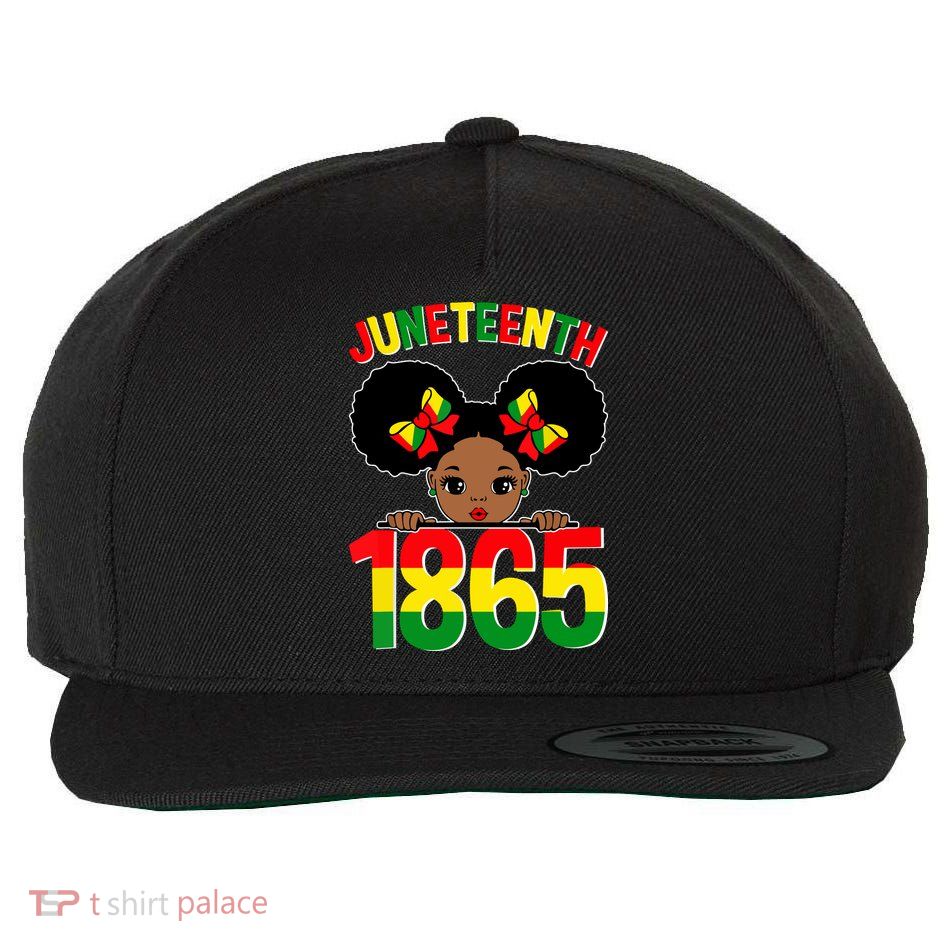 Funny Juneteenth Celebrating 1865 Cute Black African American Wool Snapback Cap