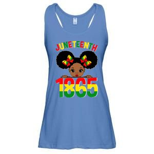 Funny Juneteenth Celebrating 1865 Cute Black African American Ladies Essential Flowy Tank