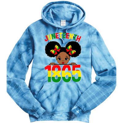 Funny Juneteenth Celebrating 1865 Cute Black African American Tie Dye Hoodie