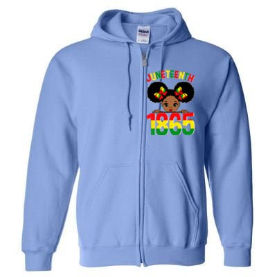 Funny Juneteenth Celebrating 1865 Cute Black African American Full Zip Hoodie