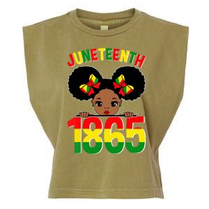 Funny Juneteenth Celebrating 1865 Cute Black African American Garment-Dyed Women's Muscle Tee