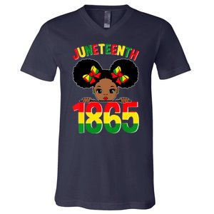 Funny Juneteenth Celebrating 1865 Cute Black African American V-Neck T-Shirt