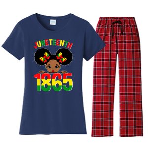 Funny Juneteenth Celebrating 1865 Cute Black African American Women's Flannel Pajama Set