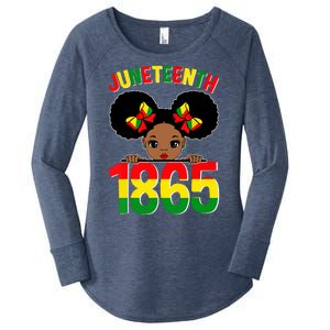 Funny Juneteenth Celebrating 1865 Cute Black African American Women's Perfect Tri Tunic Long Sleeve Shirt