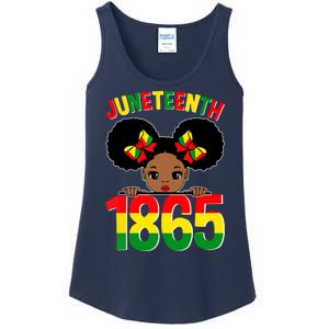 Funny Juneteenth Celebrating 1865 Cute Black African American Ladies Essential Tank