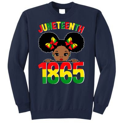 Funny Juneteenth Celebrating 1865 Cute Black African American Tall Sweatshirt