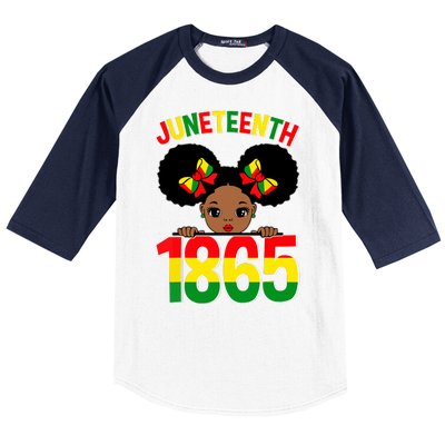 Funny Juneteenth Celebrating 1865 Cute Black African American Baseball Sleeve Shirt