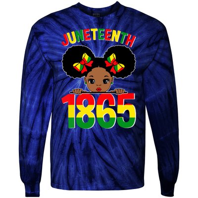 Funny Juneteenth Celebrating 1865 Cute Black African American Tie-Dye Long Sleeve Shirt