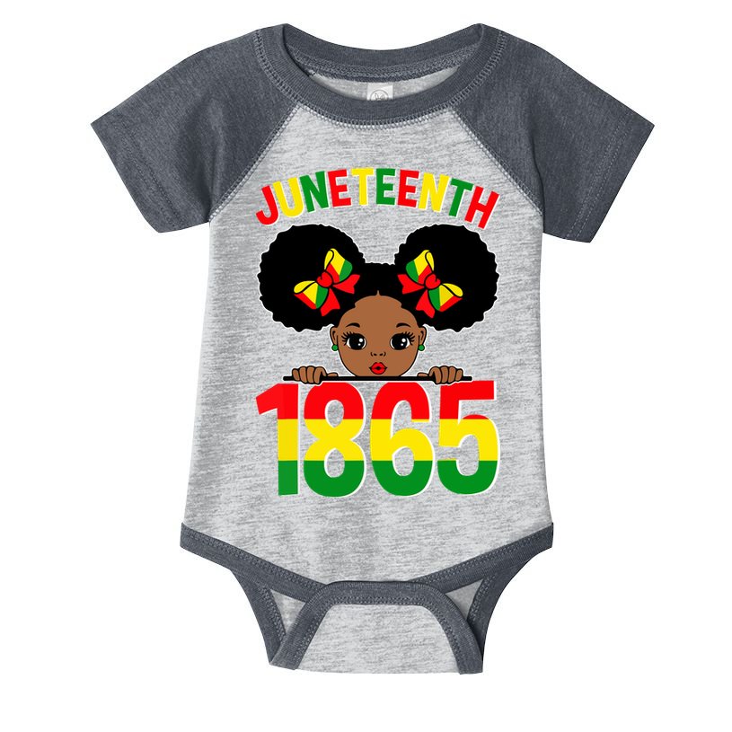 Funny Juneteenth Celebrating 1865 Cute Black African American Infant Baby Jersey Bodysuit
