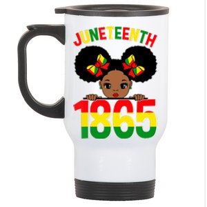 Funny Juneteenth Celebrating 1865 Cute Black African American Stainless Steel Travel Mug