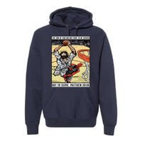 Funny Jesus Christian Playing Basketball Gift Premium Hoodie