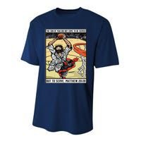 Funny Jesus Christian Playing Basketball Gift Performance Sprint T-Shirt