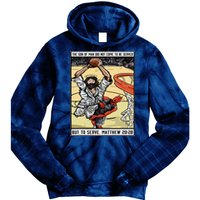 Funny Jesus Christian Playing Basketball Gift Tie Dye Hoodie