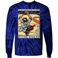 Funny Jesus Christian Playing Basketball Gift Tie-Dye Long Sleeve Shirt