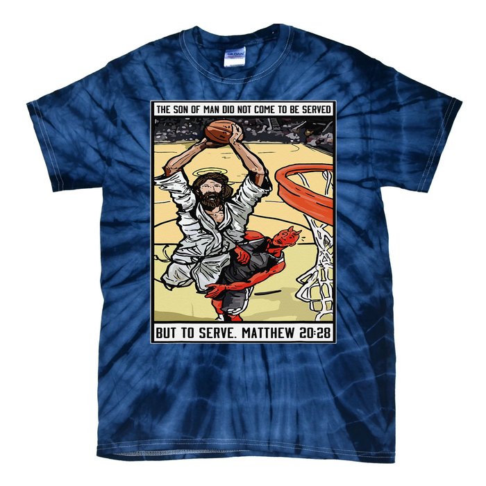 Funny Jesus Christian Playing Basketball Gift Tie-Dye T-Shirt