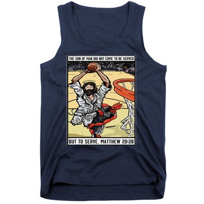 Funny Jesus Christian Playing Basketball Gift Tank Top