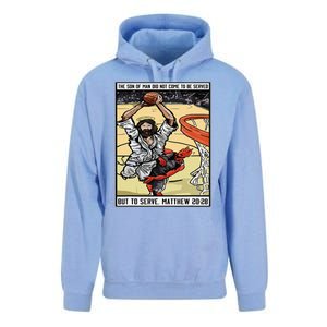 Funny Jesus Christian Playing Basketball Gift Unisex Surf Hoodie