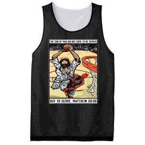 Funny Jesus Christian Playing Basketball Gift Mesh Reversible Basketball Jersey Tank