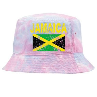 Flag Jamaica Cool Jamaican Flags Tie-Dyed Bucket Hat