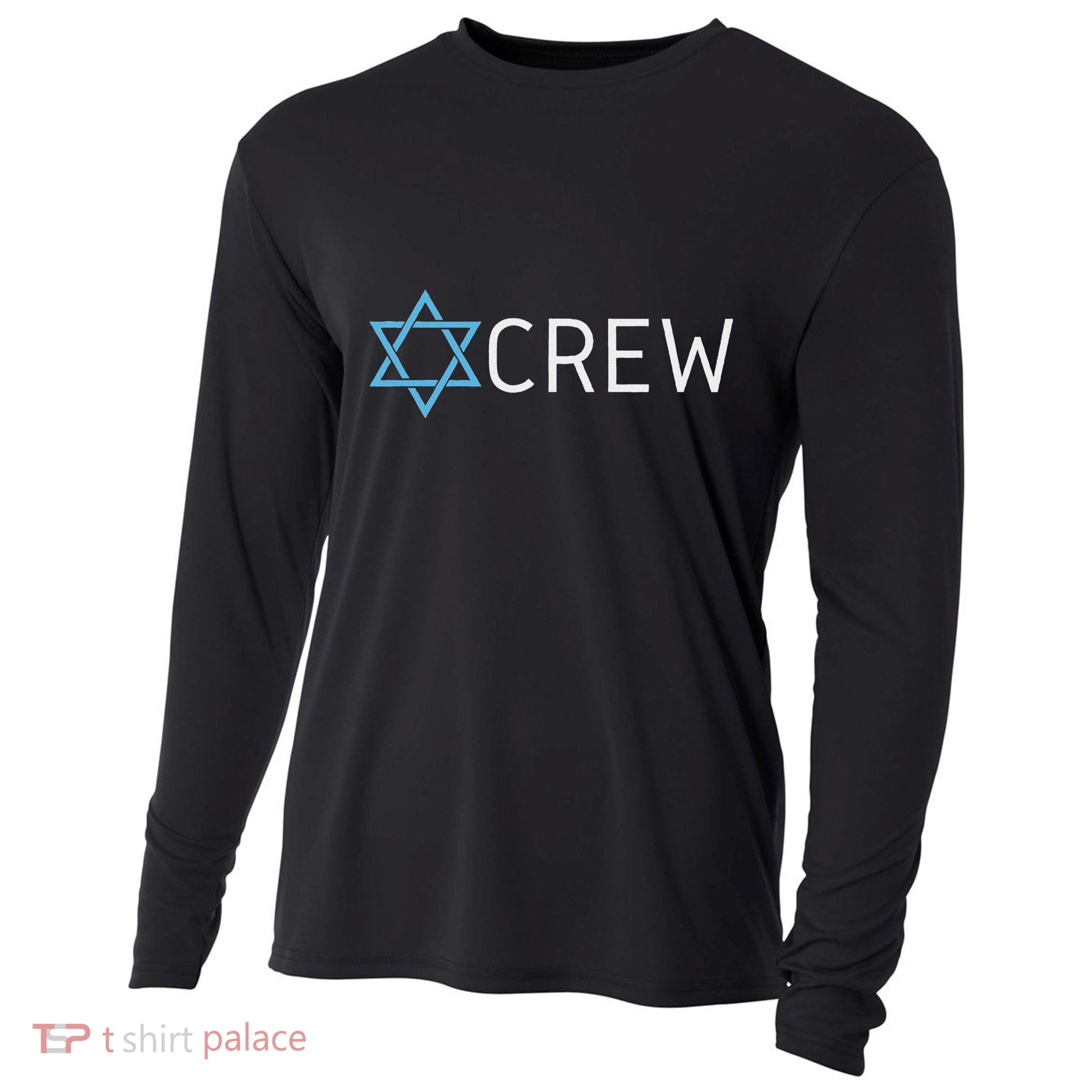 Funny Jew Crew Jewish Friendship Love Cooling Performance Long Sleeve Crew