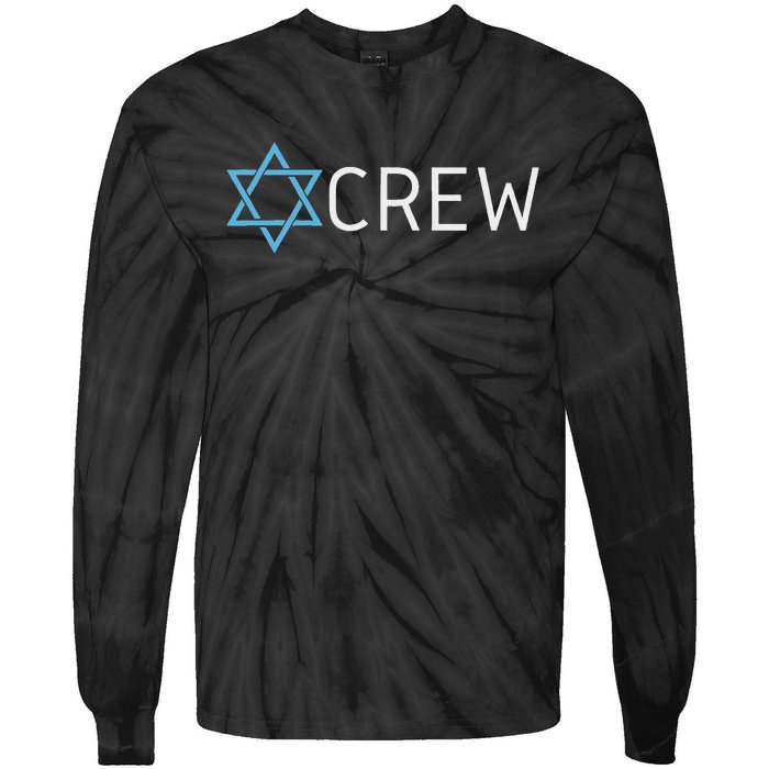 Funny Jew Crew Jewish Friendship Love Tie-Dye Long Sleeve Shirt