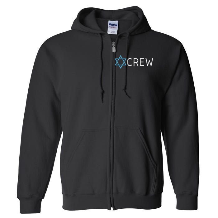 Funny Jew Crew Jewish Friendship Love Full Zip Hoodie