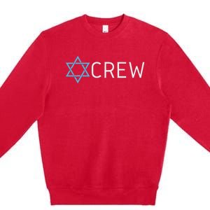 Funny Jew Crew Jewish Friendship Love Premium Crewneck Sweatshirt