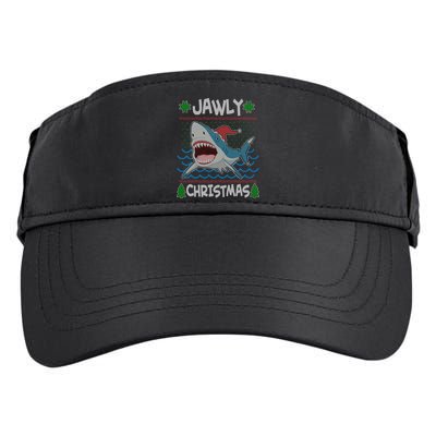 Funny Jawly Christmas Shark Ugly Christmas Sweater Adult Drive Performance Visor