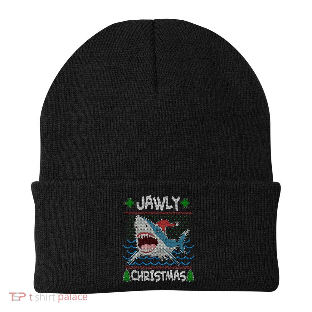 Funny Jawly Christmas Shark Ugly Christmas Sweater Beanie